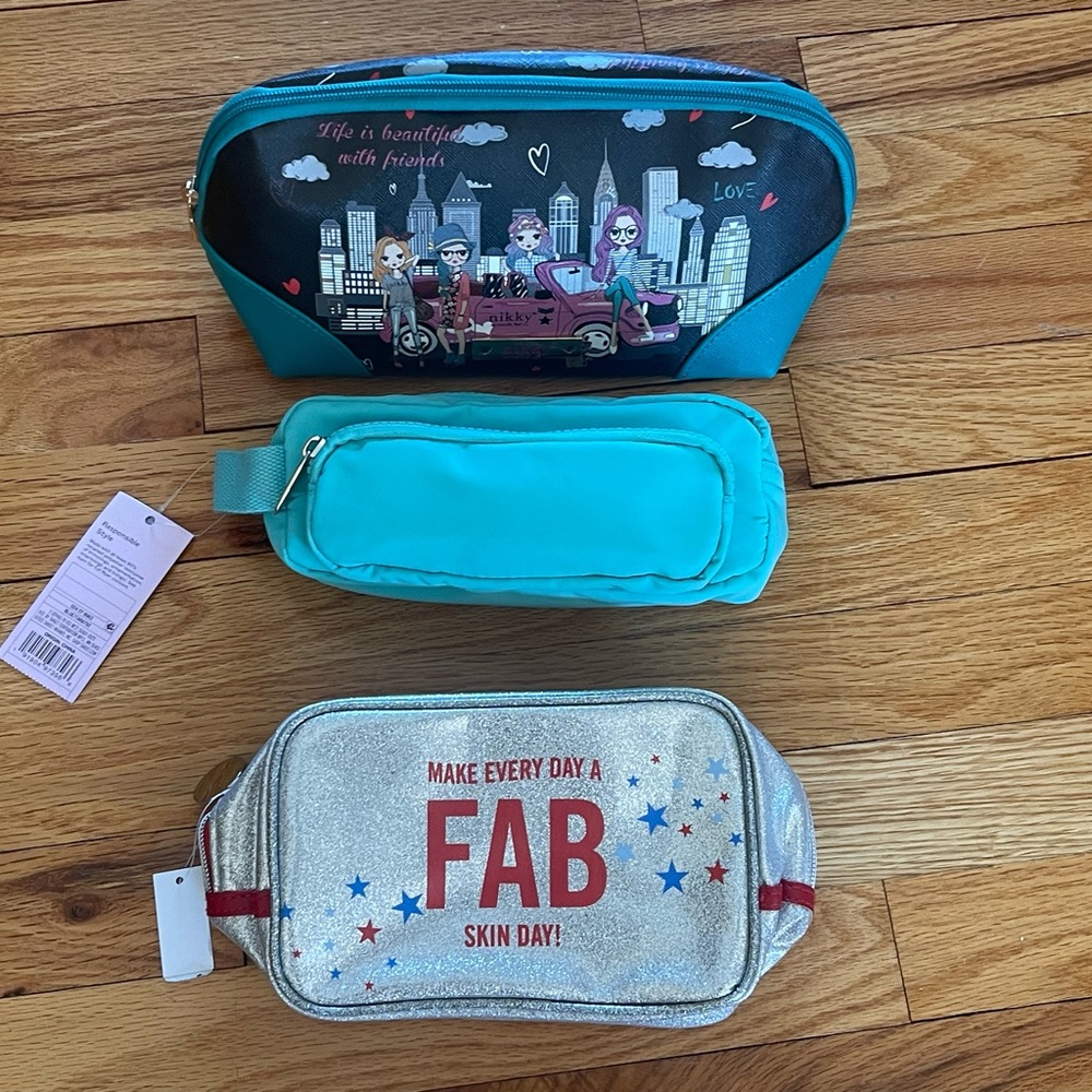 Makeup Bags- bundle of 3- NEW